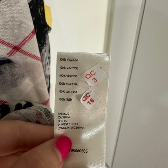 M by Anthropologie Black Print Embroidered Mathilda Top - Picture 5 of 5